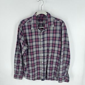UNTUCKit Pink and Gray Plaid Button Down Shirt